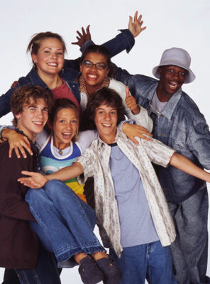 Terri, Liberty, Chris, Spinner, Emma & J.T. – Season 3 Promo
Promotional photograph from Degrassi Season 3 featuring Terri MacGregor, Liberty Van Zandt, Chris Sharpe, Gavin “Spinner” Mason, Emma Nelson, and J.T. Yorke.
Keywords: Terri MacGregor;Liberty Van Zandt;Chris Sharpe;Gavin Mason;Spinner;Emma Nelson;J.T. Yorke;JT;Season 3;Promo;Degrassi;Degrassi The Next Generation;Cast Photo;Promotional