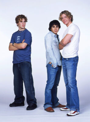 Spinner, Marco, & Dylan – Season 3 Promo
Promotional photograph of Spinner Mason, Marco Del Rossi, and Dylan Michalchuk from Season 3
Keywords: Marco Del Rossi;Adamo Ruggiero;Dylan Michalchuk;John Francis Bregar;Spinner Mason;Shane Kippel;Season 3;Promo;Degrassi;Degrassi The Next Generation