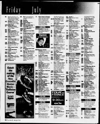 The Toronto Star – TV Listings: Degrassi: The Next Generation
A television listing from The Toronto Star highlighting the 8:30 p.m. CTV broadcast of Degrassi: The Next Generation. The listing features a small promotional image and notes the episode’s focus on Spinner facing challenges at school.
Keywords: Degrassi: The Next Generation;The Toronto Star;2002;TV listings;CTV;Canadian television;episode guide;Spinner Mason;teen drama;Starweek magazine