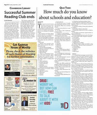 The Cranbrook Townsman – How Much Do You Know About Schools and Education?
Trivia feature from The Cranbrook Townsman dated September 5, 2023, quizzing readers on educational facts in history and pop culture. One question references The Kids of Degrassi Street as the series that preceded Degrassi Junior High and Degrassi High. Created by Linda Schuyler, the program aired on CBC from 1979 to 1986 and served as the foundation for the Degrassi franchise.
Keywords: The Kids of Degrassi Street;The Cranbrook Townsman;2023;Linda Schuyler;Degrassi Junior High;Degrassi High;CBC Television;Canadian children’s television;education quiz;Canadian pop culture