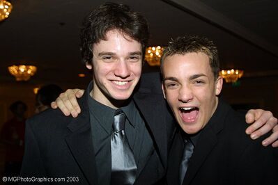 Jake Epstein & Robert Clark – 24th Young Artist Awards
Jake Epstein and Robert Clark attending the 24th Young Artist Awards on March 29, 2003, at the Sportsmen’s Lodge in Studio City, California. The ceremony, hosted by America Ferrera and Sean Marquette, honored young performers under 21 across film, television, theater, music, and radio for the year 2002. Photos by MGPhotoGraphics.
Keywords: Jake Epstein;Robert Clark;24th Young Artist Awards;Young Artist Awards 2003;Sportsmen’s Lodge;Studio City;Degrassi;Degrassi: The Next Generation;Strange Days at Blake Holsey High;Degrassi cast;MGPhotoGraphics