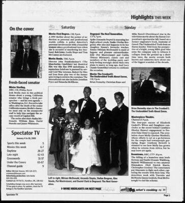 The Hamilton Spectator – New Degrassi is Next Best Thing to the Original
Article from The Hamilton Spectator dated January 4, 2003, previewing Degrassi: The Next Generation and comparing it to the original Degrassi series. Highlights returning cast members and the show’s updated approach for a new generation of viewers.
Keywords: Degrassi: The Next Generation;Hamilton Spectator;2003;Canadian television;teen drama;Linda Schuyler;Stefan Brogren;Amanda Stepto;Pat Mastroianni;CBC;CTV;television revival;original cast;series comparison