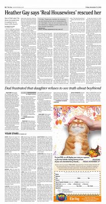 The Day - Article on 'Real Housewives' star Heather Gay references 'Degrassi'
Article from The Day dated November 15, 2024, about Heather Gay from "The Real Housewives of Salt Lake City." In describing her appearance, the author says her look calls to mind "the marketing campaign for the teen drama 'Degrassi'."
Keywords: Degrassi;The Day;2024 article;Heather Gay;Real Housewives of Salt Lake City