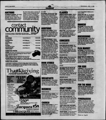 Asbury Park Press – Book signing for Degrassi: Extra Credit
Community calendar listing from the Asbury Park Press (Nov 15, 2006) announcing a Degrassi: Extra Credit appearance at Barnes & Noble in Holmdel, NJ. Degrassi cast members Stacey Farber and Lauren Collins were scheduled to appear for a signing event promoting the graphic novel series.
Keywords: Degrassi;Degrassi: The Next Generation;Degrassi Extra Credit;Stacey Farber;Lauren Collins;Barnes & Noble;book signing;Asbury Park Press;Holmdel NJ;2006;community calendar;Degrassi cast appearance;graphic novel promotion
