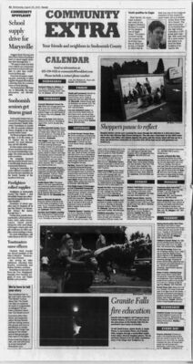 Community Extra Calendar – Degrassi Appearance Listing – The Herald (August 25, 2004)
Community events and calendar page from The Herald (Everett, Washington) dated August 25, 2004. This page includes a listing for the Degrassi cast mall appearance as part of the 2004 Degrassi / The N promotional tour, documenting local press promotion for the event in Snohomish County.
Keywords: Degrassi;Degrassi The Next Generation;The Herald;Everett Herald;August 25 2004;Community Extra;calendar listing;mall appearance;promotional event;Snohomish County;Washington state;The N;TeenNick;Degrassi tour;press listing;newspaper;2004 D