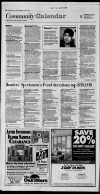 Community Calendar – “The Scene” Back-to-School Event at Tucson Mall – Arizona Daily Star (August 7, 2004)
Community Calendar page from the Arizona Daily Star dated August 7, 2004 listing “The Scene” back-to-school event at Tucson Mall. The listing documents the official day-of promotion for the Scene Tour stop in Tucson, Arizona, which included appearances associated with The N and Degrassi: The Next Generation. This page serves as contemporaneous press documentation confirming the event date and location.
Keywords: Degrassi;Degrassi The Next Generation;The N;TeenNick;The Scene;Scene Tour;Tucson Mall;Arizona Daily Star;August 7 2004;Community Calendar;Back to School event;Tucson Arizona;mall appearance;promotional event;press listing;newspaper coverage