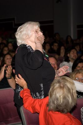 Audience at the “Us & Them” & “Mookie’s Law” Premiere – August 23, 2008
An audience member reacts during the premiere of “Us & Them” and “Mookie’s Law” at the Bloor Cinema in Toronto, Ontario, Canada on August 23, 2008.
Keywords: Us & Them;Us and Them;Mookie's Law;Mookies Law;premiere;film premiere;screening;Bloor Cinema;Toronto;Ontario;Canada;August 24 2008;audience;independent film;Canadian film;2008